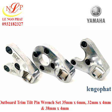 Outboard Trim Tilt Pin Wrench Set 35mm x 6mm, 32mm x 4mm & 38mm x 4mm