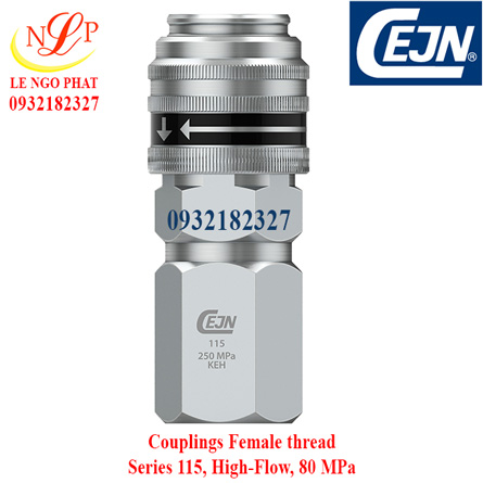 Couplings Female thread Series 115, High-Flow, 80 MPa NPT 1/4"