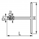 T-shaped, flex wrench (the corner piece system) TF