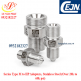 Type M male to HP male Series Type M to HP Adapters Stainless Steel
