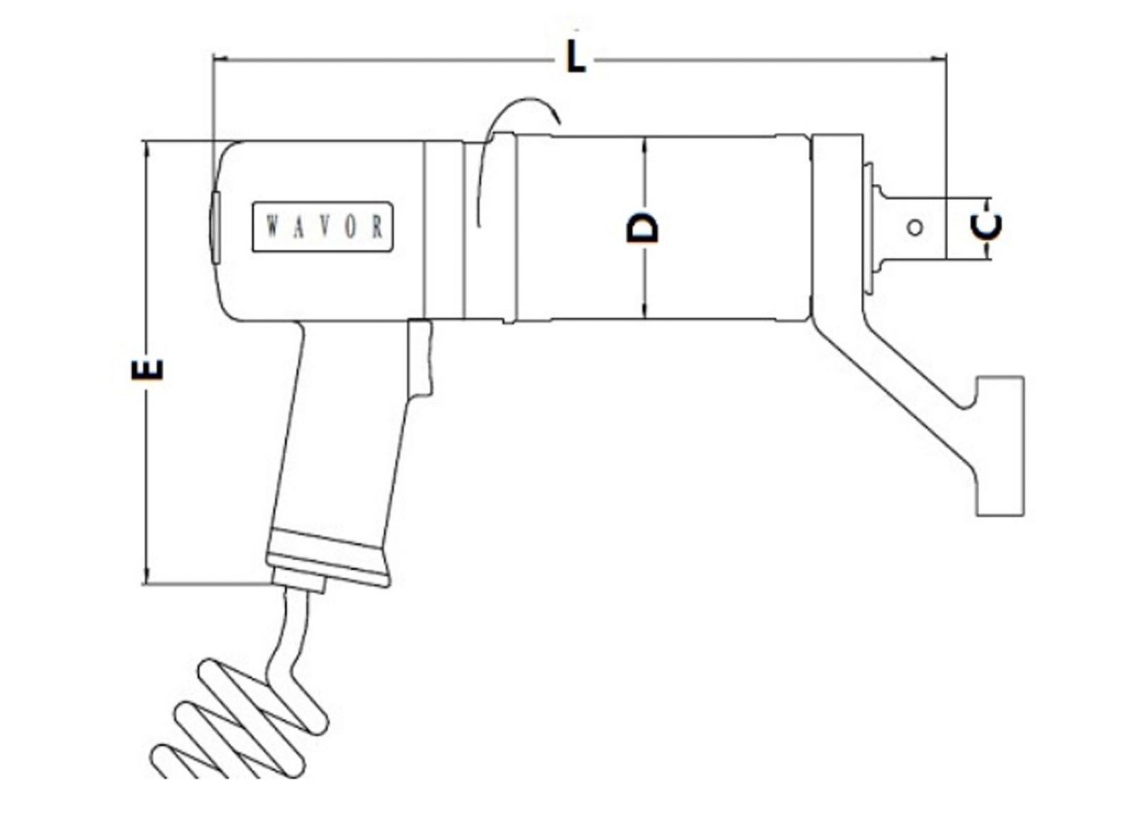 Bản vẽ kỹ thuật của Súng siết bulong dùng khí nén Wavor EPSW-10